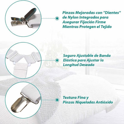 Sujetador De Sabanas 12 Clips Elasticos