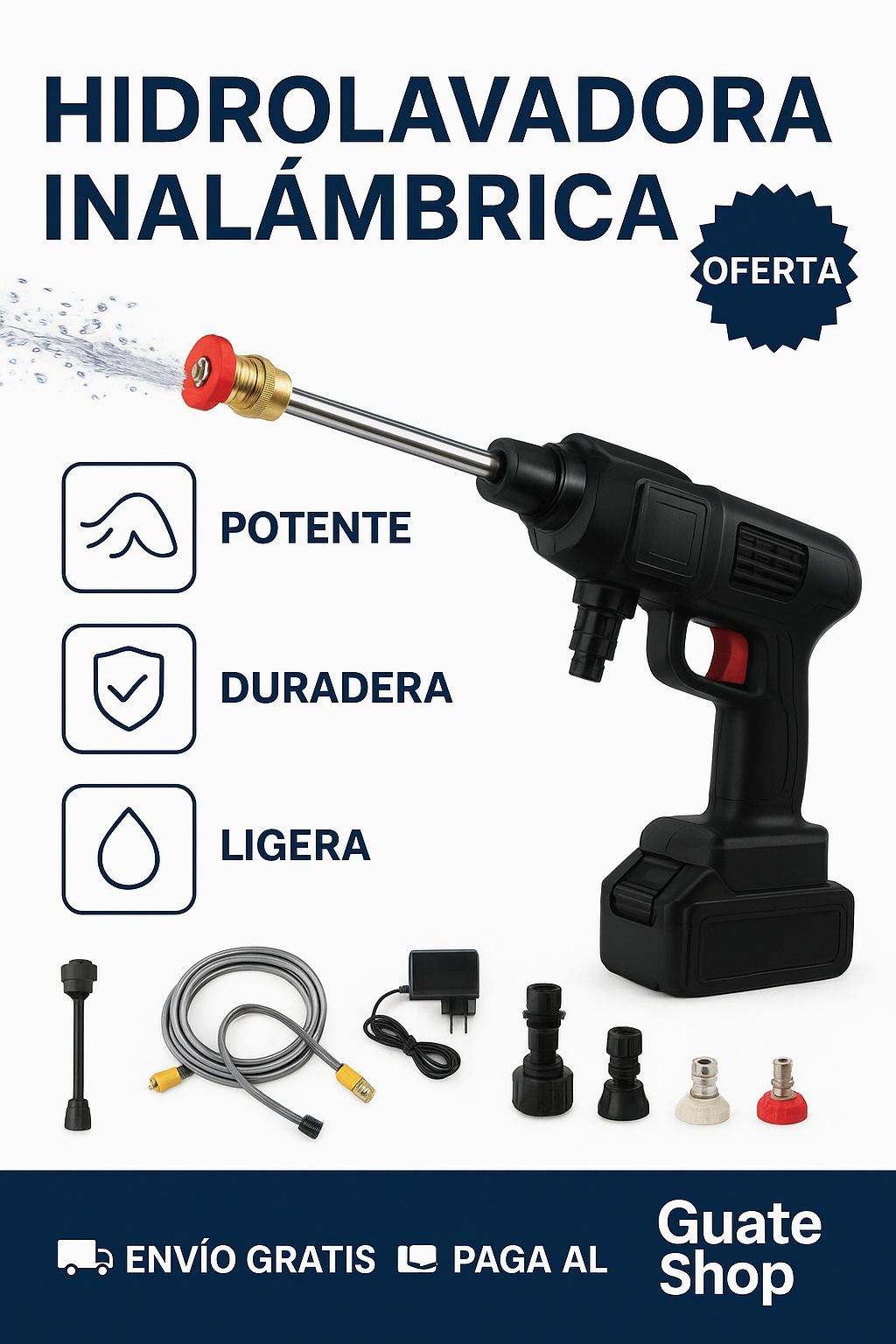 Hidrolavadora Inalámbrica - potente, ergonómica y versátil